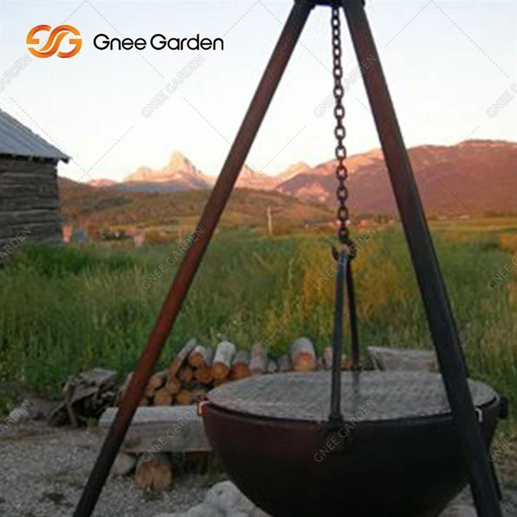 Black Round High Quantity Corten BBQ Barbecue