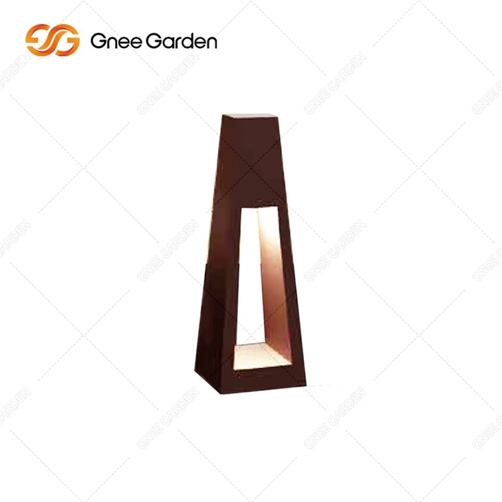 Corten Steel Pajsaġġ Street Lights Kaxxi Dekorattivi tad-Dawl tal-Pajsaġġ tal-Ġnien