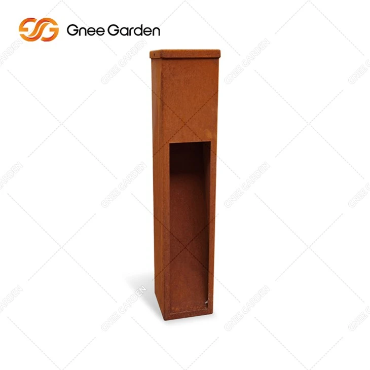 Corten Steel Outdoor Led Light Wall Għall-Lukanda tad-Dar