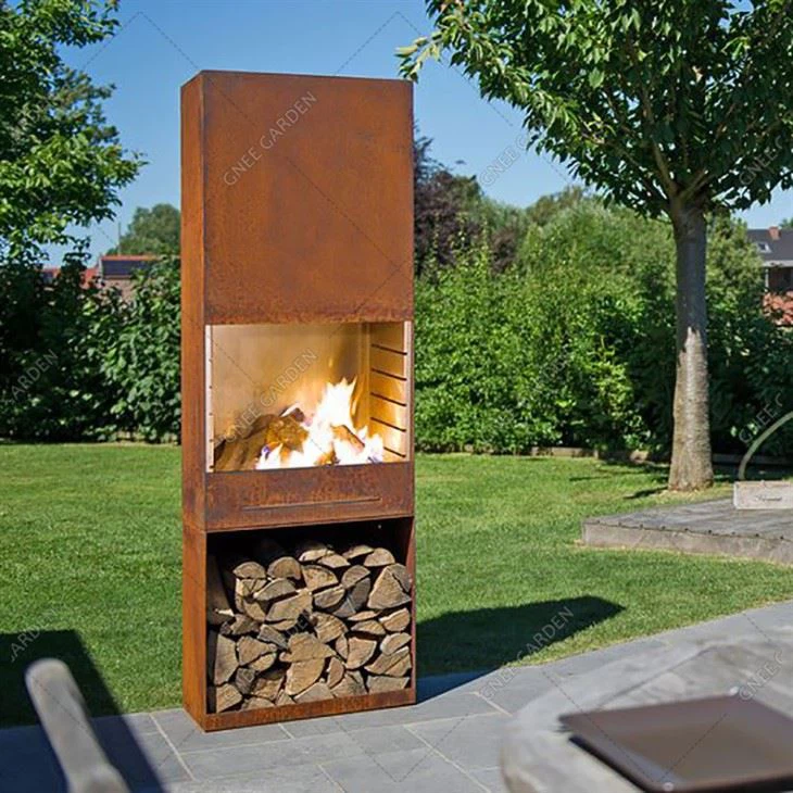 Corten Steel Sempliċi Metall Tisħin Fossa tan-Nar Distincitve Brazier Modern