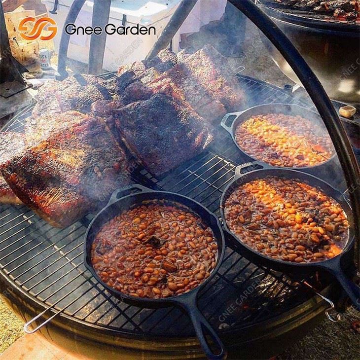 Courtyard Corten Steel Black BBQ Grill For Sale