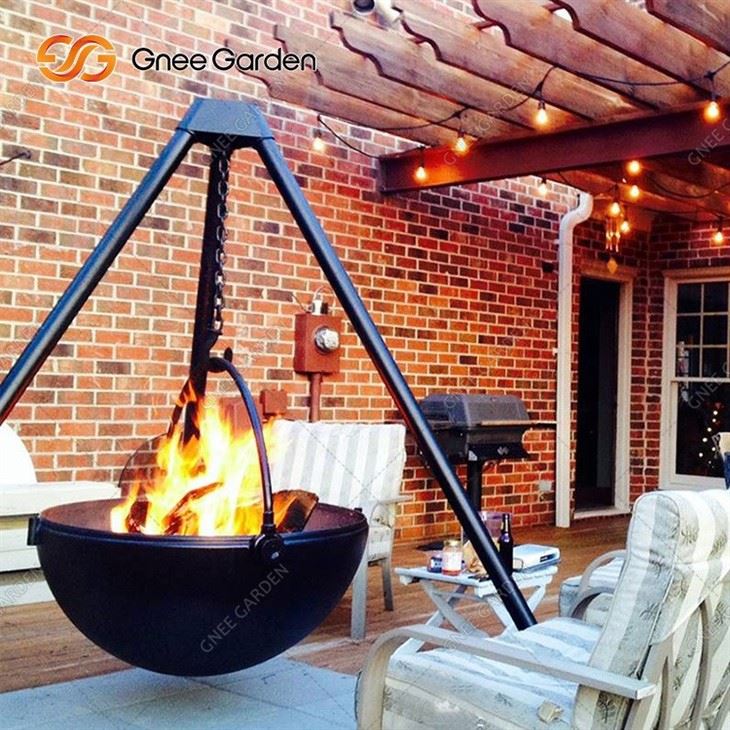 Courtyard Corten Steel Black BBQ Grill For Sale