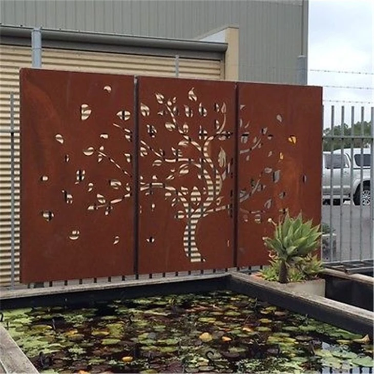 Courtyard Oxy Shield Spiral Pattern Metal Garden Private Screen