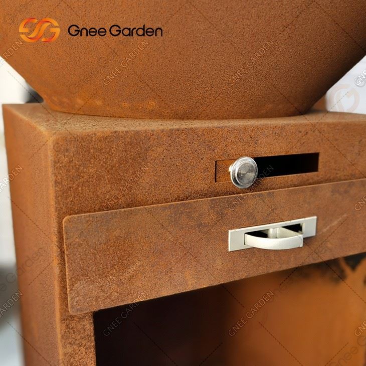 European Outdoor Bbq Grills Corten Steel Fire Pit Table For Barbecue