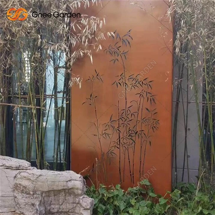 Garden Laser Cut Corten Steel Screen Panels