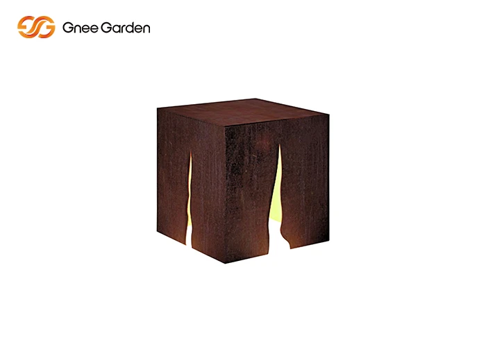 Pajsaġġ Corten Azzar Rust Kulur Bollard Lights