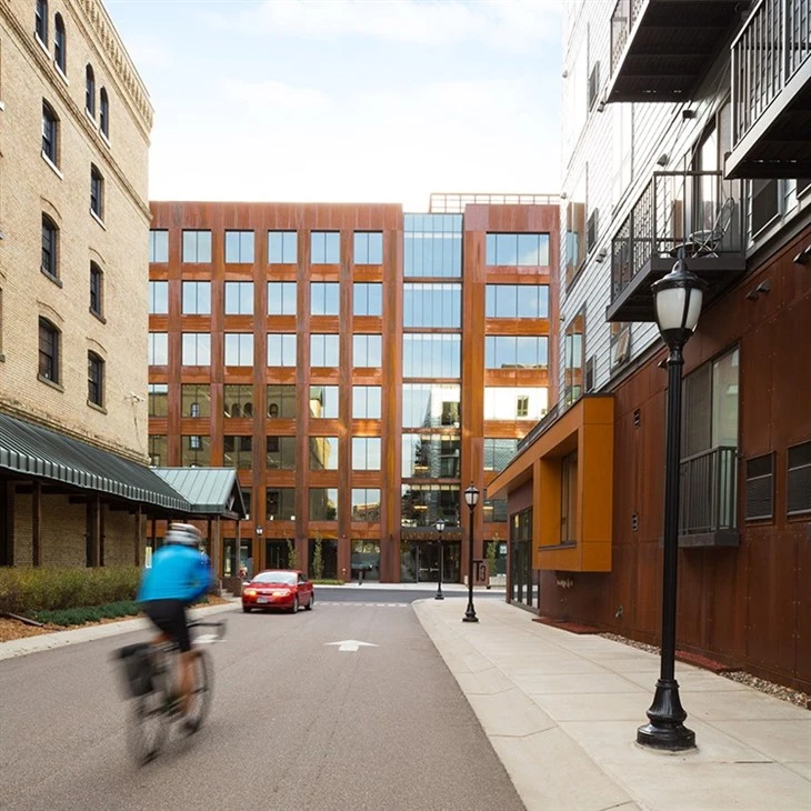 Laser Cutting Corten Steel Wall Cladding With Custom Shape