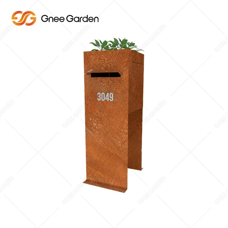 Kaxxa postali ta' barra tad-disinn ġdid fl-Azzar Corten