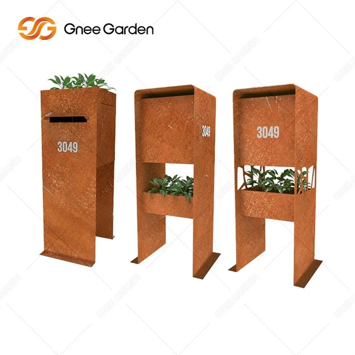 New Design Outdoor Mailbox in Corten Steel