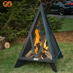 Antika Corten Steel Metal Wood Fireplace Smokeless Wood Stove