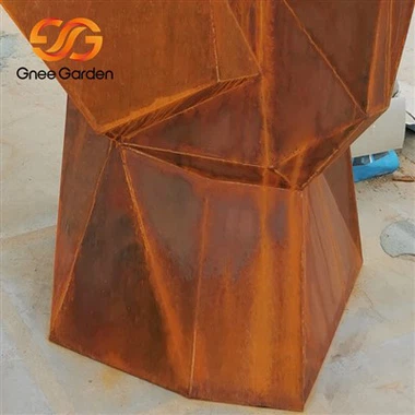 Skulturi tal-ġnien tal-metall Corten Diy