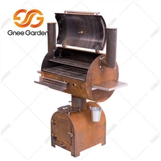 Corten Steel Backyard Barbecue Pit Bbq