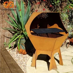 Barbecue ta' wara l-azzar Corten