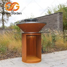 Corten Azzar Kċina Bbq Barra