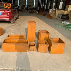 Corten Steel Metal Garden Products Qsari tal-Ġnien tal-Fjura u Qsari Kbir ta' Barra