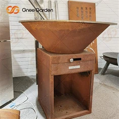 Corten Azzar Bbq Barbecue Firepit Grill Barra Nar Fossa