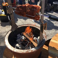 Corten Steel Wood Burning BBQ Grill