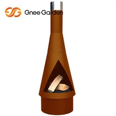 Irregolari Modern Fireplace Corten Steel