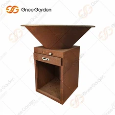 Barra Sadid Weathering Steel Grill Barbecue Grill/barra Faħam tal-Kannol Bbq Grill għat-tisjir