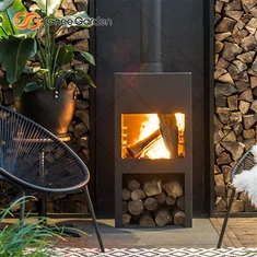Patio Heater Corten Steel Fireplace