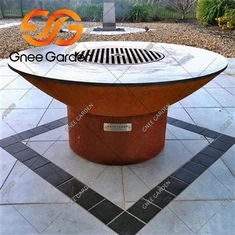 Weathering Steel Wood Faħam Grill