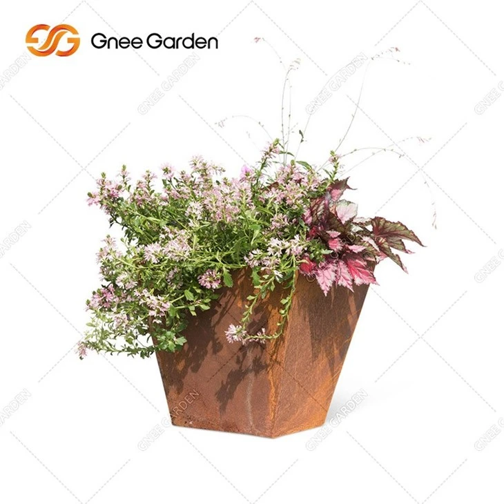 High Quantity Outdoor Corten Steel Flowerpots