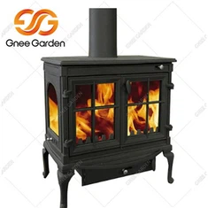 Nar tal-Ħruq tal-Injam Freestanding fuq ġewwa