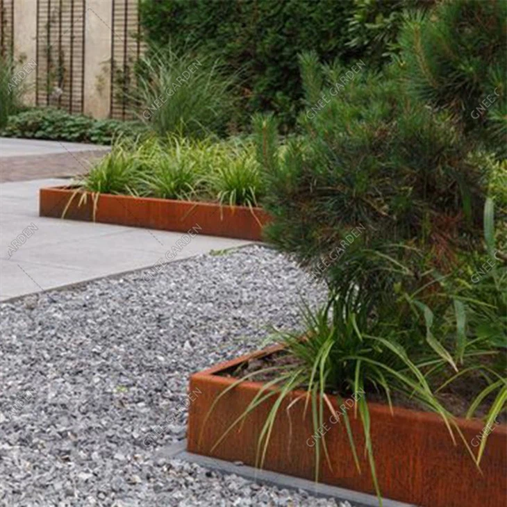 Assemblaġġ Corten Steel Planter Customizable Logo Kaxxa tal-Fjura Speċjali