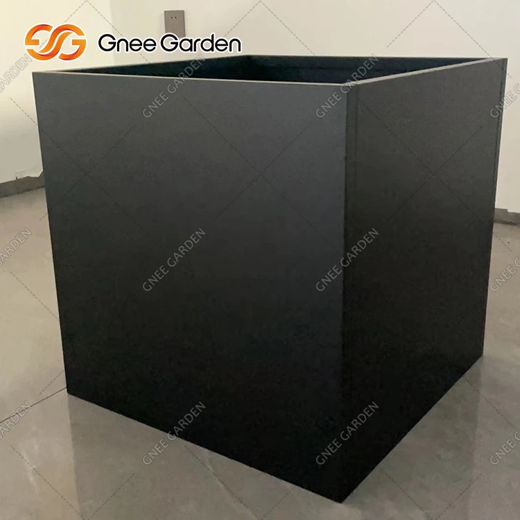 Black Galvanized Steel Planter