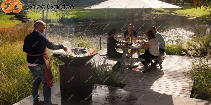 Corten Steel outdoor fire pit grill grate Corten Steel outdoor fire pit grill grate