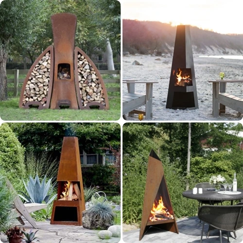 Fireplaces ta 'l-Azzar Corten: Il-Gwida Sħiħa Għat-Ttemp Il-Karatteristiċi ta...